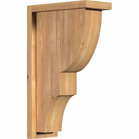 Ridgewood Smooth Corbel w/Backplate, Western Red Cedar, 5 1/2"W x 12"D x 20"H
